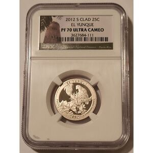 2012 S Clad El Yunque NP Quarter Proof PF70 UC NGC